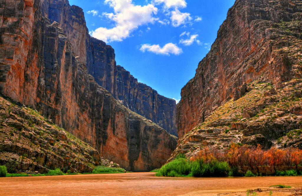 Rocky canyon landscape in Palo Pinto County, Texas